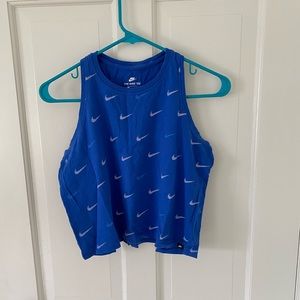 nike cropped running tank